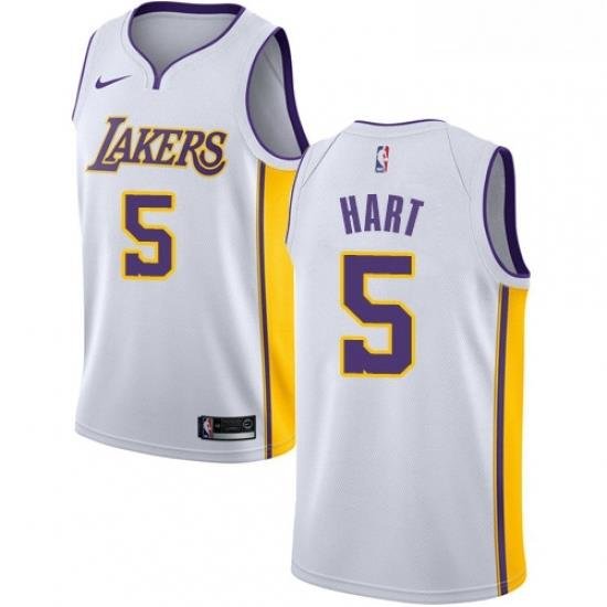 Youth Nike Los Angeles Lakers 5 Josh Hart Authentic White NBA Jersey Association Edition