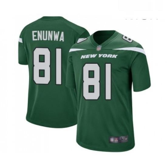 Mens New York Jets 81 Quincy Enunwa Game Green Team Color Football Jersey