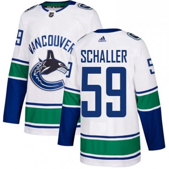 Mens Adidas Vancouver Canucks 59 Tim Schaller Authentic White Away NHL Jersey