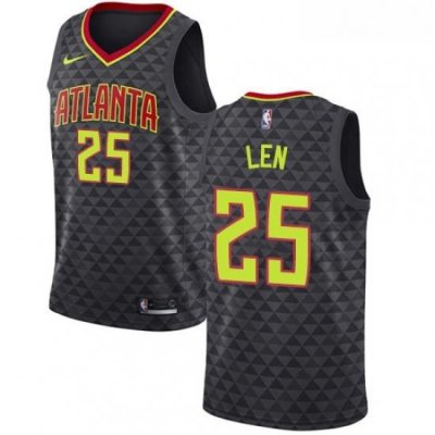 Womens Nike Atlanta Hawks 25 Alex Len Swingman Black NBA Jersey Icon Edition