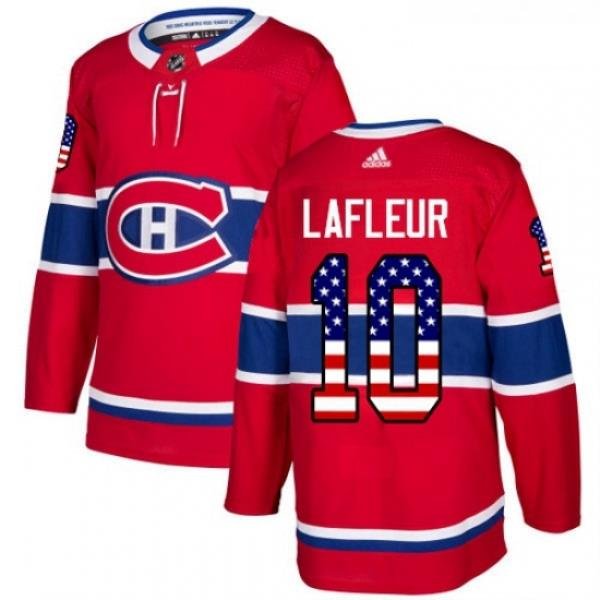 Youth Adidas Montreal Canadiens 10 Guy Lafleur Authentic Red USA Flag Fashion NHL Jersey