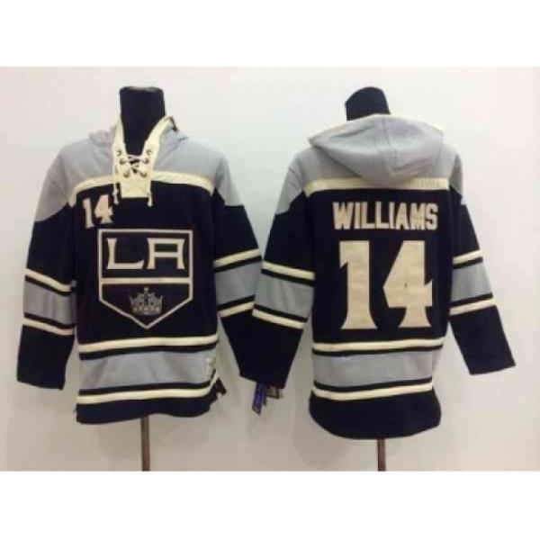 nhl jerseys los angeles kings #14 williams black-grey[pullover hooded sweatshirt]