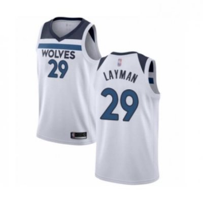 Womens Minnesota Timberwolves 29 Jake Layman Swingman White Basketball Jersey Association Edition