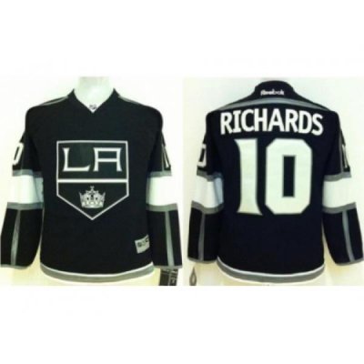 Kids Los Angeles Kings #10 Mike Richards Black NHL Jerseys