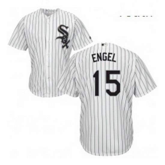 Youth Majestic Chicago White Sox 15 Adam Engel Authentic White Home Cool Base MLB Jersey