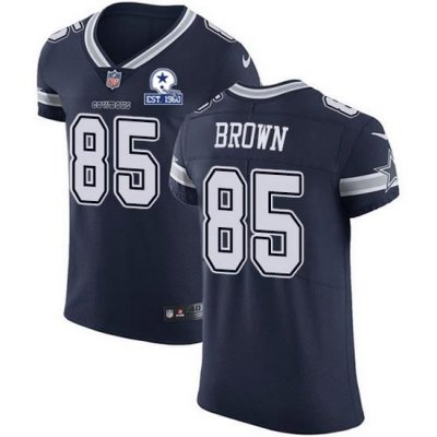 Nike Cowboys 85 Noah Brown Navy Blue Team Color Men Stitched With Established In 1960 Patch NFL Vapor Untouchable Elite Jersey