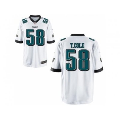 Nike Philadelphia Eagles 58 Trent Cole White Game NFL Jersey