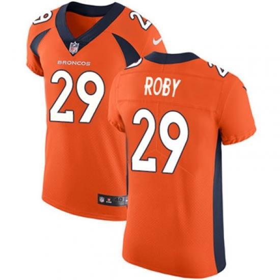 Nike Broncos #29 Bradley Roby Orange Team Color Mens Stitched NFL Vapor Untouchable Elite Jersey