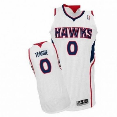 Revolution 30 Hawks 0 Jeff Teague White Stitched NBA Jersey