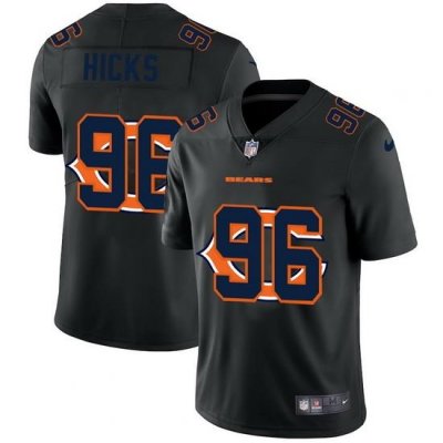 Chicago Bears 96 Akiem Hicks Men Nike Team Logo Dual Overlap Limited NFL Jersey Black