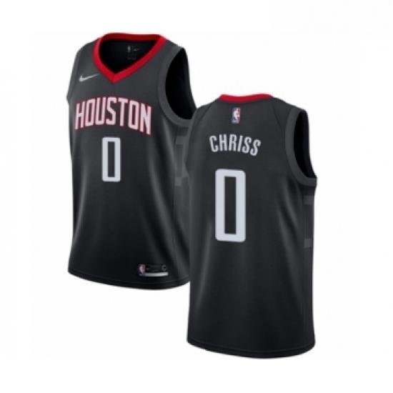 Womens Nike Houston Rockets 0 Marquese Chriss Swingman Black NBA Jersey Statement Edition