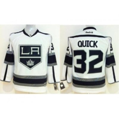 Kids Los Angeles Kings 32 Jonathan Quick White NHL Jersey