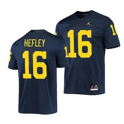 Michigan Wolverines Ren Hefley Navy Game Men'S Jersey