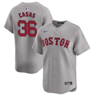 Men Boston Red Sox 36 Triston Casas Grey 2024 AWay Limited Stitched Baseball Jersey