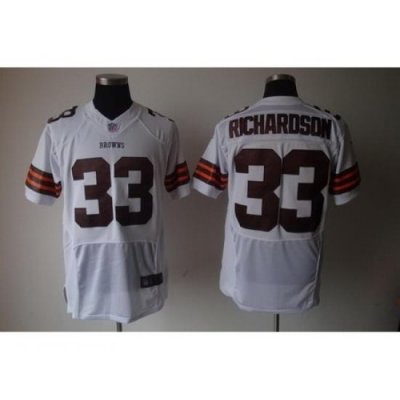 Nike Cleveland Browns 33 Trent Richardson White Elite NFL Jersey