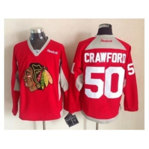 NHL Chicago Blackhawks #50 Corey Crawford red jerseys New