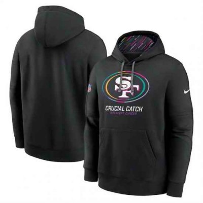 Men San Francisco 49ers Black 2024 Crucial Catch Club Pullover Hoodie