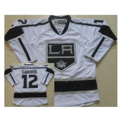 Los Angeles Kings 12 Marian Gaborik White NHL Jerseys