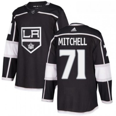 Youth Adidas Los Angeles Kings 71 Torrey Mitchell Authentic Black Home NHL Jersey