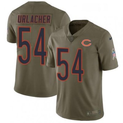 Mens Nike Chicago Bears 54 Brian Urlacher Limited Olive 2017 Salute to Service NFL Jersey