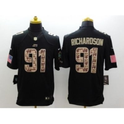 Nike neW york jets 91 Sheldon Richardson black Limited Salute to Service NFL Jersey