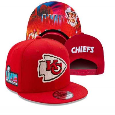 Kansas City Chiefs Super Bowl LVII Patch Stitched Snapback Hats 0133