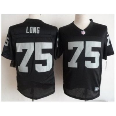 Nike Oakland Raiders 75 HoWie Long Black Elite NFL Jersey