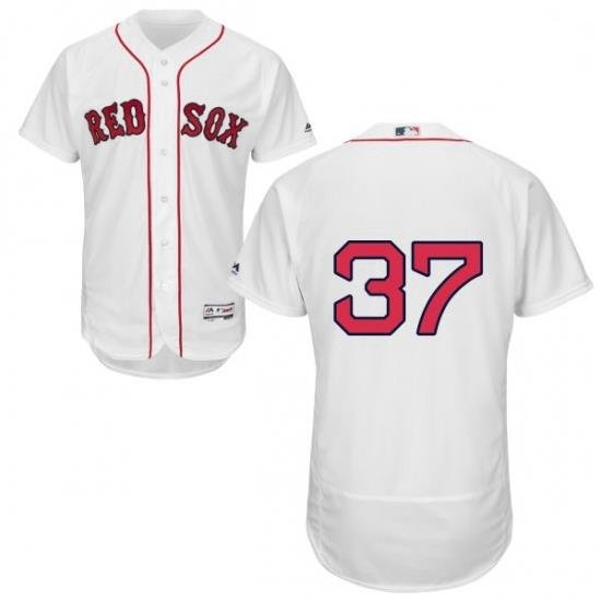 Mens Majestic Boston Red Sox 37 Bill Lee White Home Flex Base Authentic Collection MLB Jersey