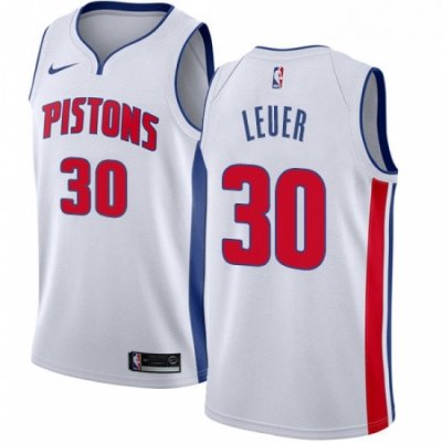 Womens Nike Detroit Pistons 30 Jon Leuer Swingman White Home NBA Jersey Association Edition