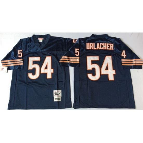 Men Chicago Bears 54 Brian Urlacher Navy M&N 1985 Throwback Jersey