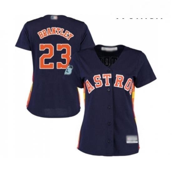 Womens Houston Astros 23 Michael Brantley Authentic Navy Blue Alternate Cool Base Baseball Jersey