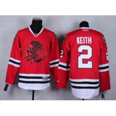 nhl jerseys chicago blackhawks #2 keith red[the skeleton head]