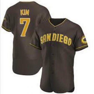 Men San Diego Padres 7 Ha Seong Kim BroWn Stitched MLB Flexbase Base Nike Jersey