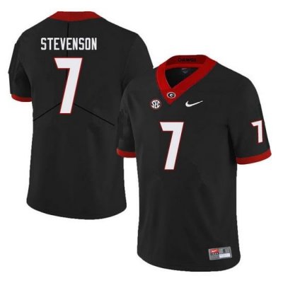 Men #7 Tyrique Stevenson Georgia Bulldogs College Football Jerseys Sale-Black