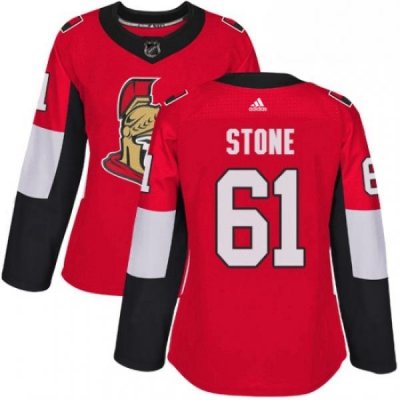 Womens Adidas Ottawa Senators 61 Mark Stone Authentic Red Home NHL Jersey