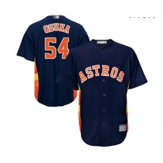 Mens Houston Astros 54 Roberto Osuna Replica Navy Blue Alternate Cool Base Baseball Jersey