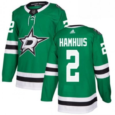 Mens Adidas Dallas Stars 2 Dan Hamhuis Authentic Green Home NHL Jersey