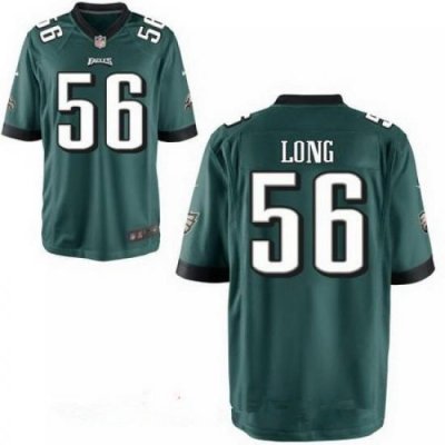 Mens Philadelphia Eagles #56 Chris Long Midnight Green Team Color Stitched NFL Nike Elite Jersey