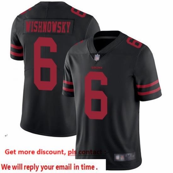 49ers 6 Mitch Wishnowsky Black Alternate Men Stitched Football Vapor Untouchable Limited Jersey