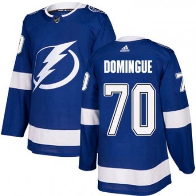 Youth Adidas Tampa Bay Lightning 70 Louis Domingue Authentic Royal Blue Home NHL Jersey