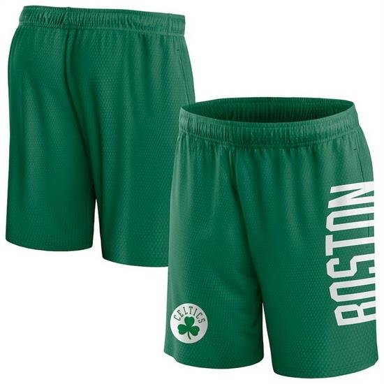 Men Boston Celtics Green Post Up Mesh Shorts