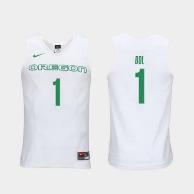 Men Oregon Ducks Bol Bol White Elite Authentic Performance College Basketball Jersey