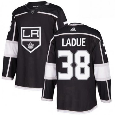 Mens Adidas Los Angeles Kings 38 Paul LaDue Premier Black Home NHL Jersey