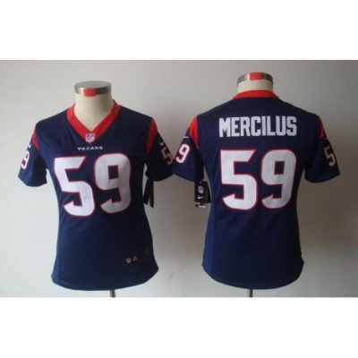 Nike Women Houston Texans #59 Whitney Mercilus Blue(Women Limited Jerseys)