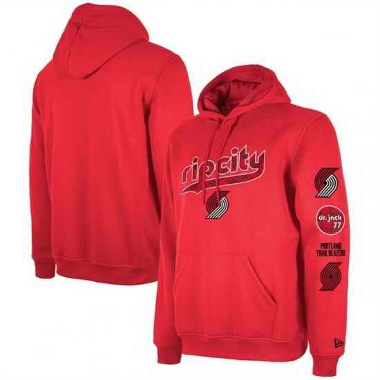 Men Portland Trail Blazers Red 2023 24 City Edition Pullover Hoodie