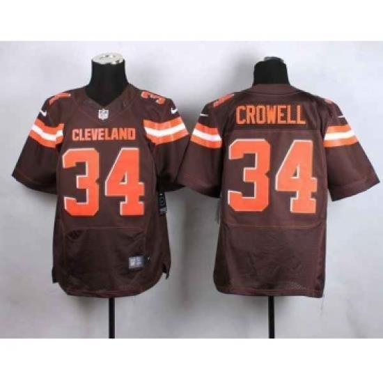 nike nfl jerseys cleveland browns 34 crowell brown[Elite][new style]