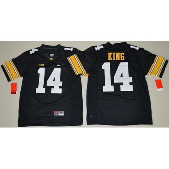 Iowa Hawkeyes 14 Desmond King Black College Football Jersey