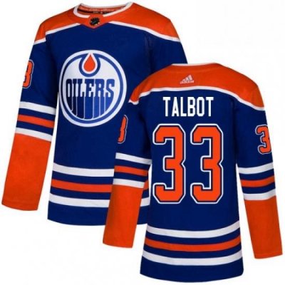 Mens Adidas Edmonton Oilers 33 Cam Talbot Premier Royal Blue Alternate NHL Jersey