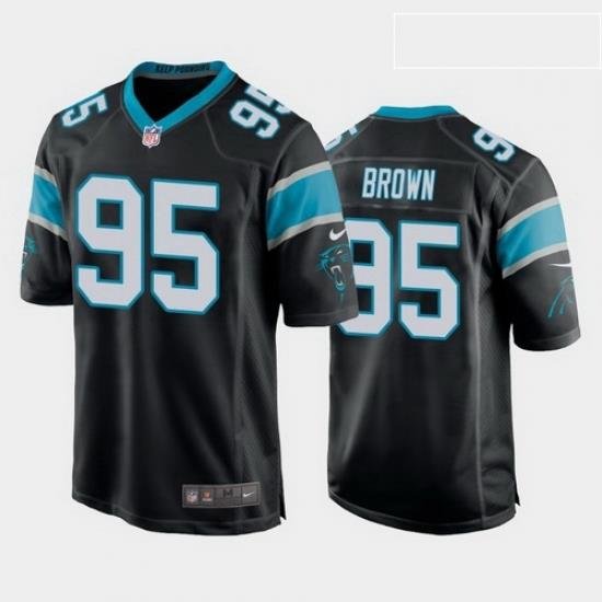 men derrick brown carolina panthers black game jersey