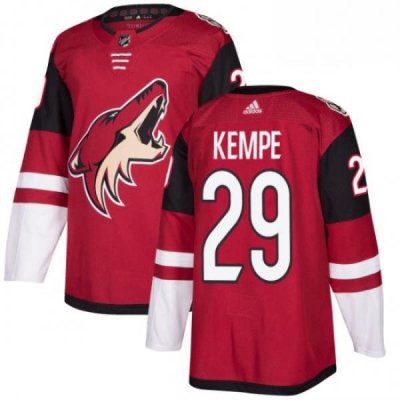 Youth Adidas Arizona Coyotes 29 Mario Kempe Premier Burgundy Red Home NHL Jersey